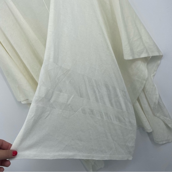 Ralph Lauren Wrap cardigan poncho cream lightweight striped one size - Picture 2 of 5